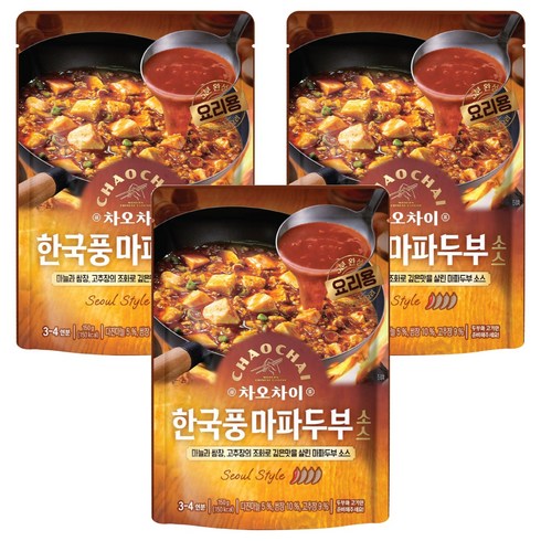 차오차이 한국풍 마파두부 소스, 150g, 3개