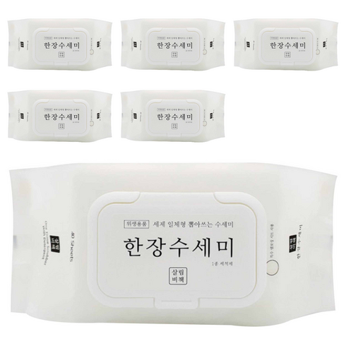 살림비책 일회용 뽑아쓰는 세제일체형 한장수세미, 40개입, 6개