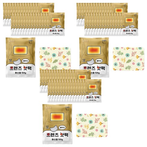 인라이프 국내 제조 파스형 붙이는 프렌즈 핫팩 50g, 90개