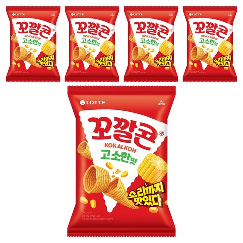꼬깔콘 고소한맛, 134g, 5개