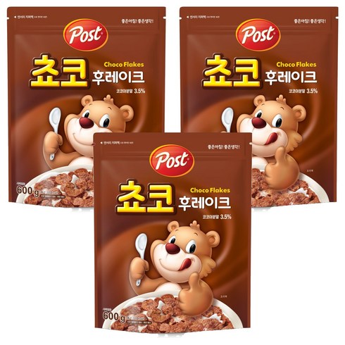 포스트 쵸코후레이크 시리얼, 600g, 3개