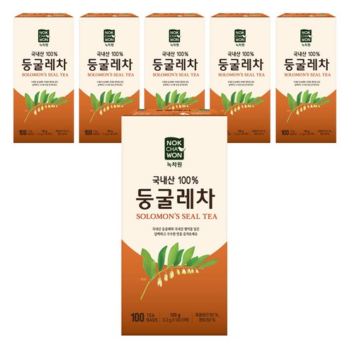 녹차원 둥굴레차, 1.2g, 100개입, 6개