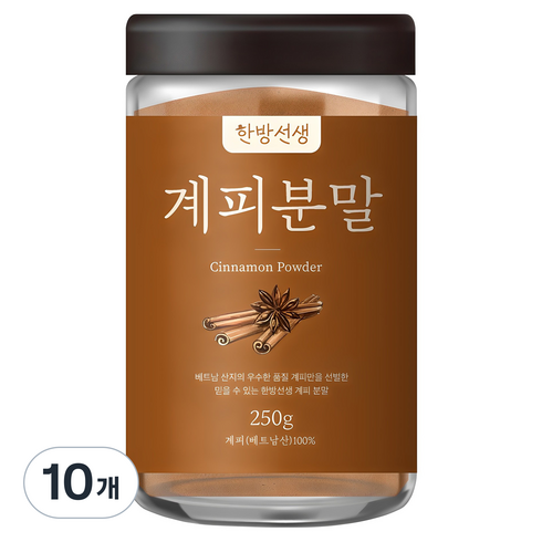 한방선생 계피가루 특품, 250g, 10개