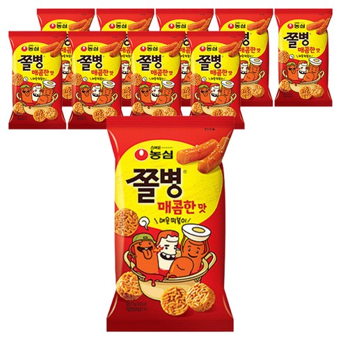 쫄병스낵 매콤한맛, 82g, 10개