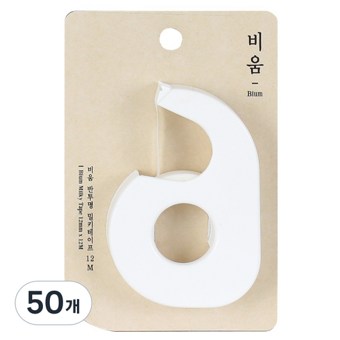 모닝글로리 비움 반투명 밀키테이프 12mm x 12m, 50개