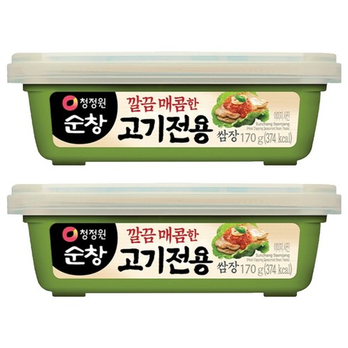 청정원순창 깔끔 매콤한 고기전용 쌈장, 170g, 2개