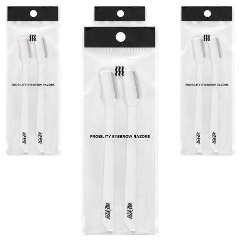 머지 프로빌리티 눈썹 수정 칼 2p, 화이트, 4세트