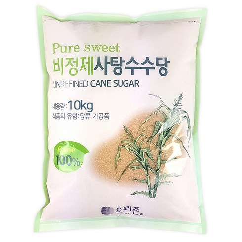 우리존 비정제 사탕수수당, 10kg, 1개