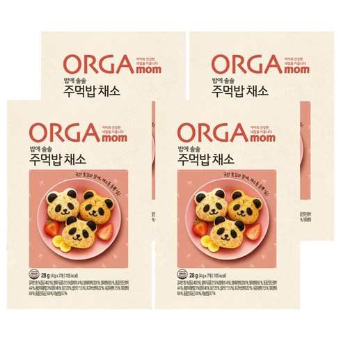 올가홀푸드 밥에 솔솔 주먹밥 4g, 채소, 28g, 4개