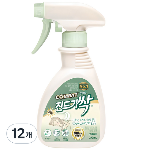 컴배트 진드기싹 스프레이, 290ml, 12개