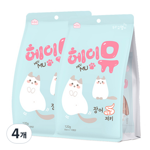 헤이뮤 고양이 져키, 장어, 120g, 4개