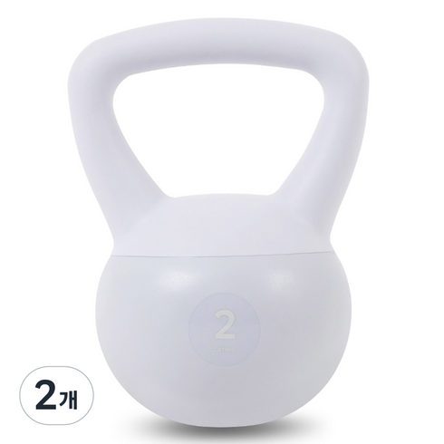 앳플리 소프트 케틀벨, 퓨어 화이트, 2kg, 2개