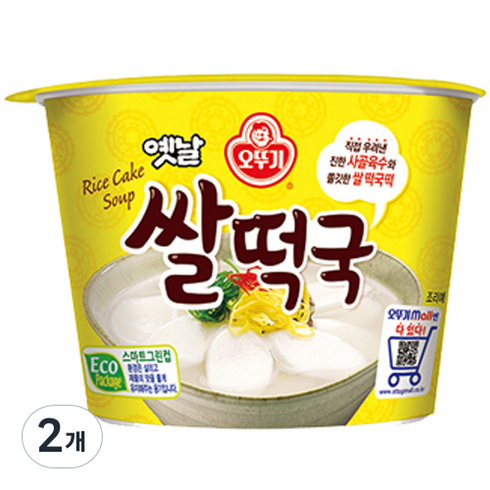 오뚜기옛날 쌀떡국 용기형, 166.6g, 2개