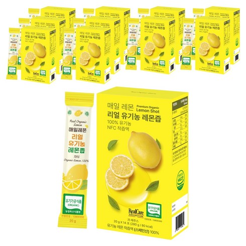 매일레몬 리얼 유기농 레몬즙, 280g, 11개