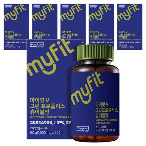 마이핏 동국제약 V 그린 프로폴리스 츄어블정 세트 60g, 60정, 6세트