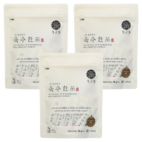 강고집 1초 육수완성 육수한포, 3개, 80g
