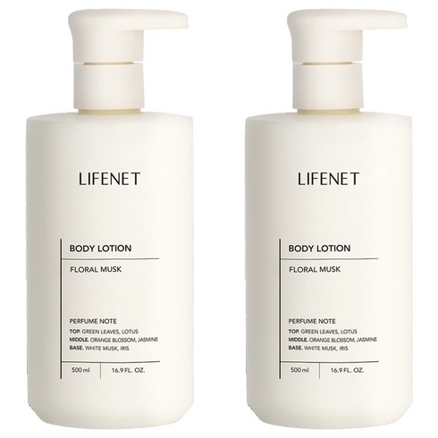 라이프넷 바디로션 플로럴 머스크향, 500ml, 2개
