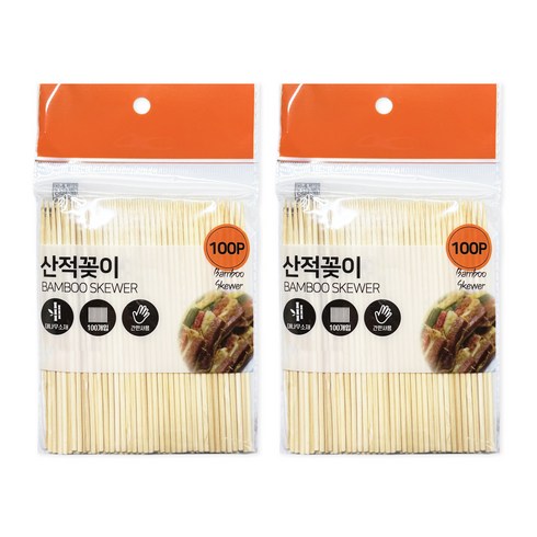 영수산업카멜 대나무 산적꼬지 소 12cm, 2개, 100개입