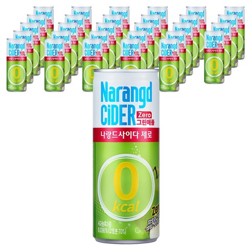 나랑드사이다 제로 그린애플, 245ml, 60개