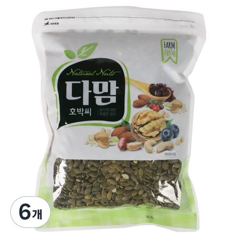 다맘 호박씨, 1kg, 6개