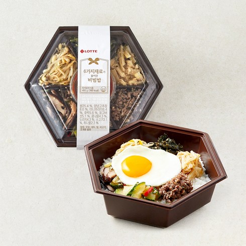 쉐푸드 6가지 재료가 들어간 비빔밥, 465g, 1개