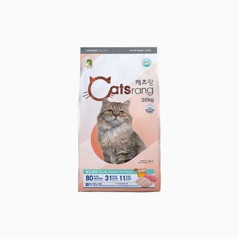 캐츠랑 NEW 전연령 올라이프 고양이 건식사료, 닭 + 참치, 20kg, 1개