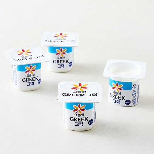 요플레 그릭 플레인, 80g, 4개