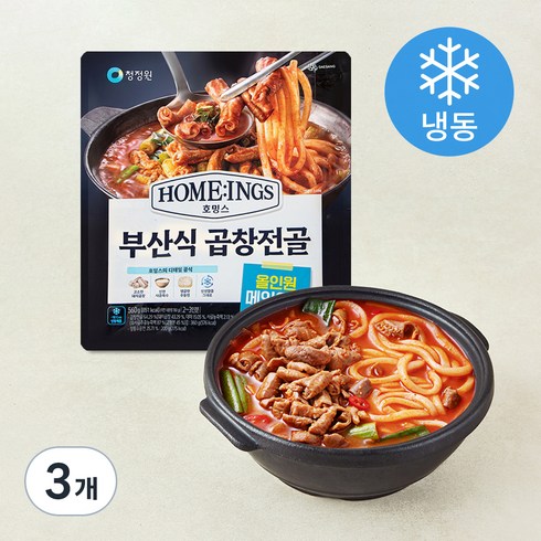 청정원 호밍스 부산식 곱창전골 (냉동), 560g, 3개