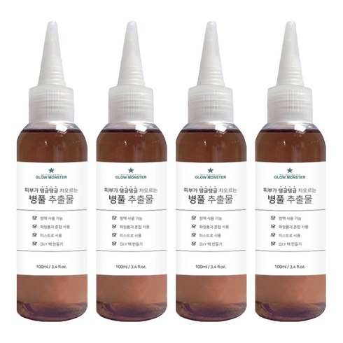 [비건뷰티] 글로우몬스터 병풀 추출물 원액, 100ml, 4개