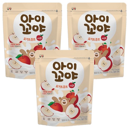 아이꼬야 요거트큐브, 3개, 17g, 사과
