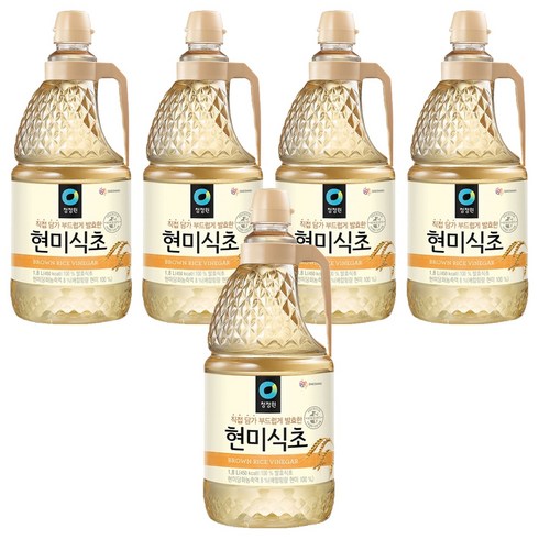 청정원 현미식초, 1.8L, 5개
