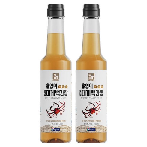 홍영의 어간장 붉은대게백간장, 500ml, 2개