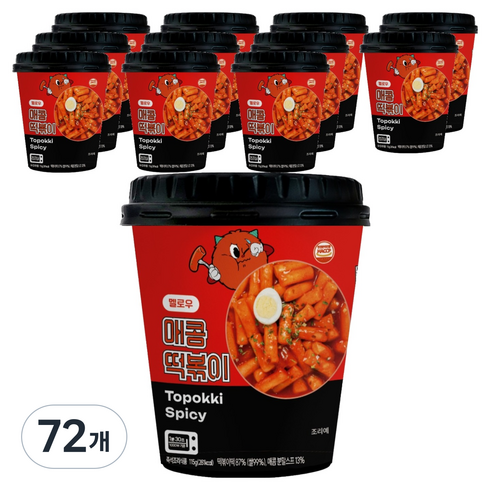 멜로우빈 레리 매운 떡볶이, 115g, 72개
