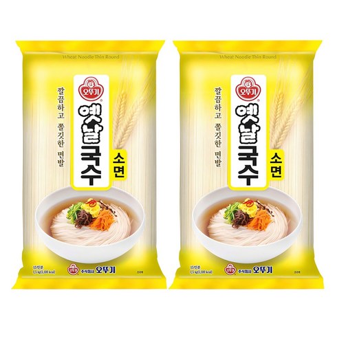 오뚜기옛날 국수 소면, 1.5kg, 2개