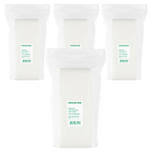 이니스프리 닦아 쓰는 화장솜, 4개, 80매입