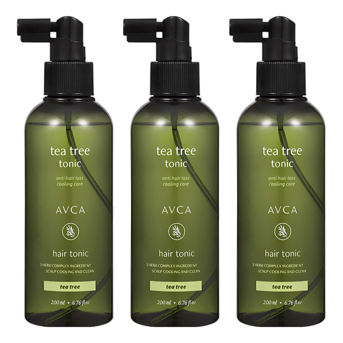 아브카 두피케어 탈모증상완화 티트리 헤어토닉, 200ml, 3개