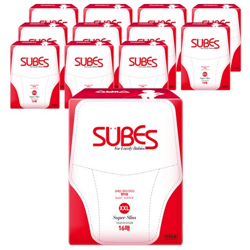 슈베스 슈퍼슬림 기저귀 팬티형 아동공용, 점보형(2XL), 192매