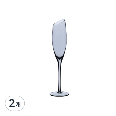어뮤즈하우스 디지티 럭셔리 그레이 샴페인잔, 200ml, 2개