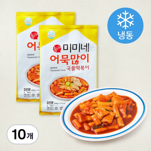 미미네 어묵많이 국물떡볶이 (냉동), 570g, 10봉