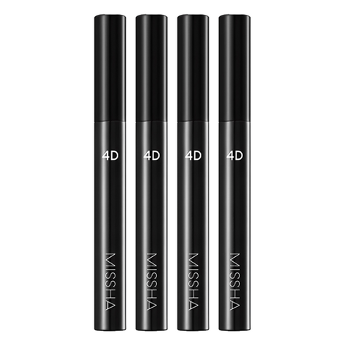 미샤 4D 마스카라 7g, 블랙, 4개