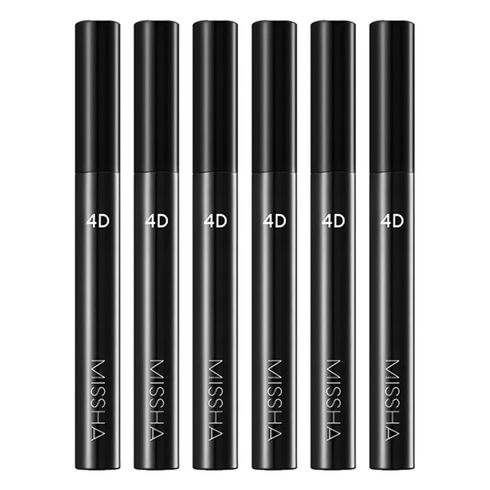 미샤 4D 마스카라 7g, 블랙, 6개