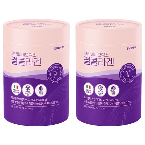 경남제약 뷰티바이오틱스 결콜라겐 100포, 200g, 2개