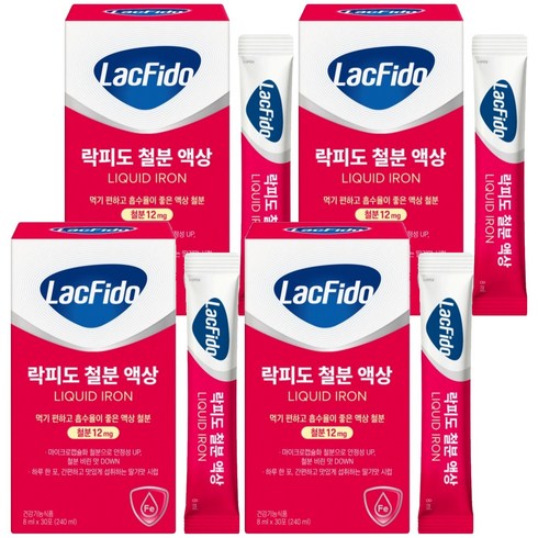 락피도 철분 액상 30포, 240ml, 4개