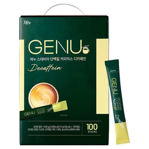 제누 스테비아 단백질 디카페인 커피믹스, 10g, 100개입, 1개