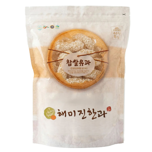 국내산쌀과 생강 조청으로 만든 달콤바삭한 찹쌀유과, 250g, 1개
