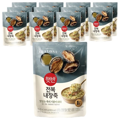 햇반 전복 내장죽, 420g, 12개