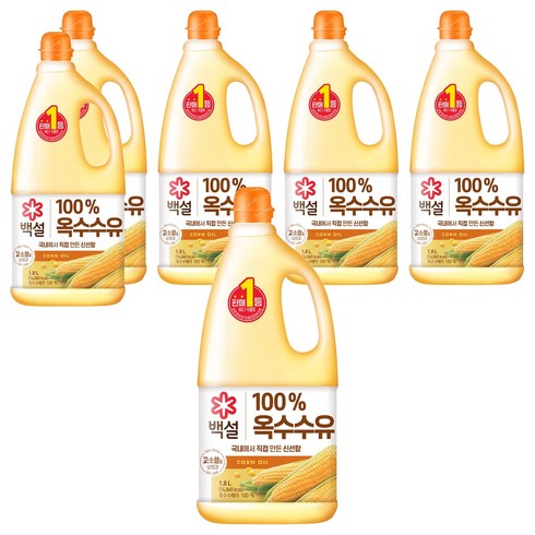 백설 옥수수유, 1.8L, 6개