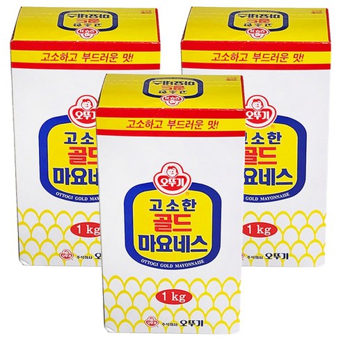 오뚜기 고소한 골드마요네스, 1kg, 3개