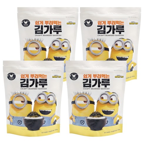 만전김 미니언즈 쉽게 뿌려먹는 김가루, 150g, 4개