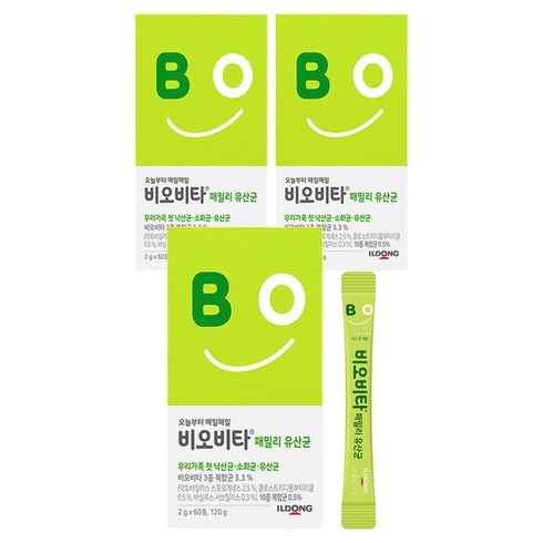 일동제약 비오비타 패밀리 낙산균 유산균 분말 스틱, 120g, 3개